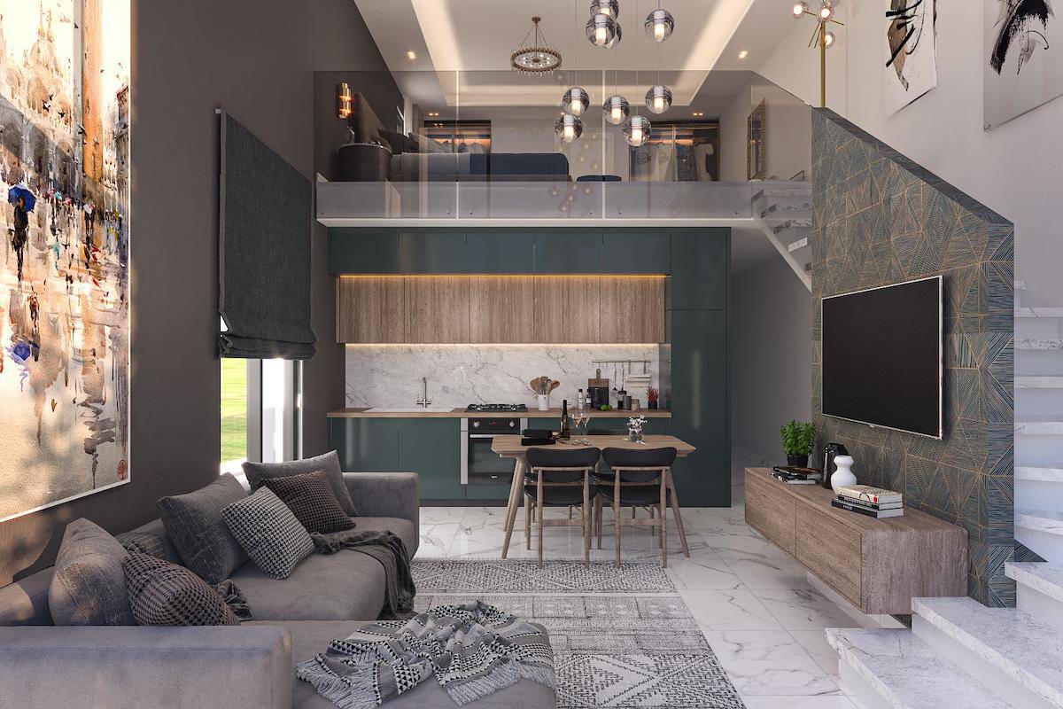 Kıbrıs Esentepe'de İki Yatak Odalı Loft Daireler Photo 1