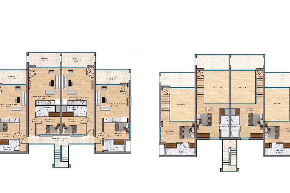 Kıbrıs Esentepe'de İki Yatak Odalı Loft Daireler Photo 1